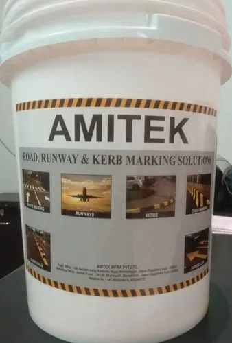 Green Yellow Red Black White Amitek Water Based Kerb Marking Paint, Road, Packaging Size: 25 Ltr