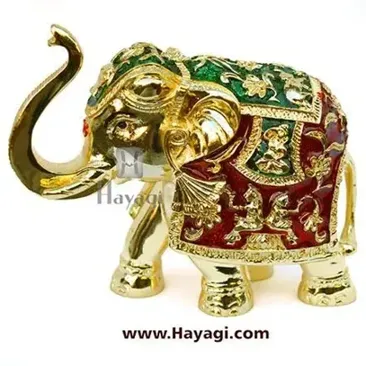 Gajantlaxmi/ Gajlaxmi Gold Finish Elephant Statue