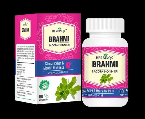 Improves intelligence Brahmi Veg Capsules, Packaging Size: 60 Veg Capsules, Packaging Type: White HDPE Bottle
