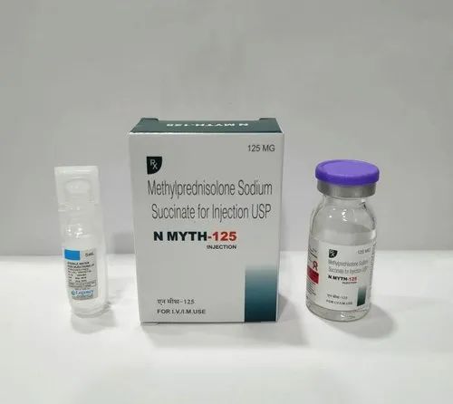 N MYTH-125 Methylprednisolone Sodium succinate 125 MG injection, For Hospital, Prescription