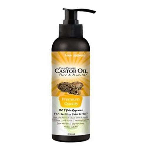 Liquid Finn Naturals Organic Cold Pressed Castor Oil, Type Of Packaging: Bottle, Packaging Size: 200 Ml