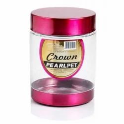 Crown Jar With Pink Metal Cap