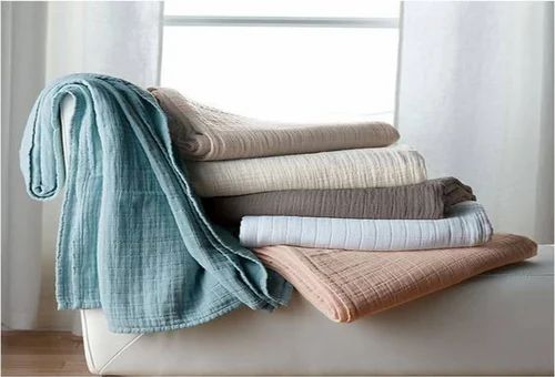 Plain Available In Various Colors Cotton Sofa Throw