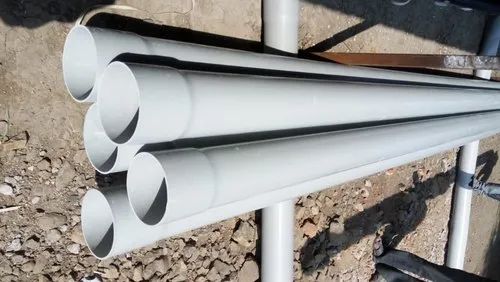White PVC Pipe, Round, For Duct Water And Swerage