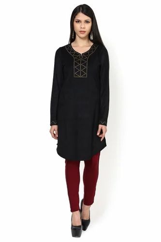 Black Embroidered Kurti