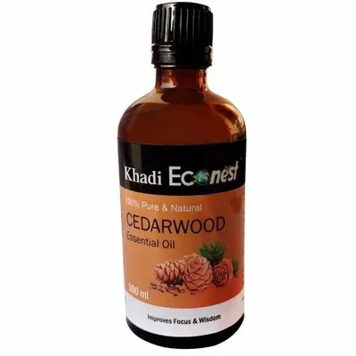 Khadi Econest Liquid 100% Pure And Natural Cedarwood Essential Oil, 100ml