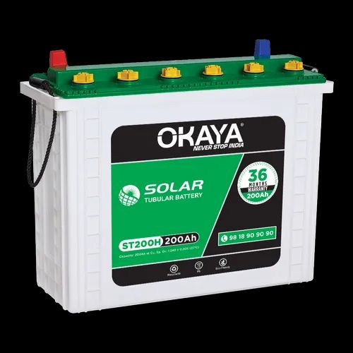 Okaya 200Ah Solar Tubular Battery (36 Months Warranty)