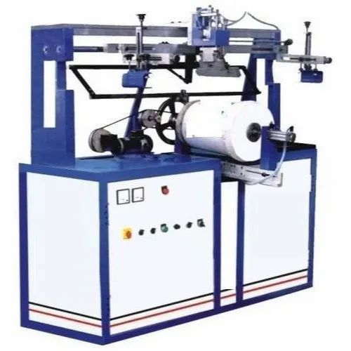 Iron Round Screen Printing Press Machine, Automation Grade: Fully Automatic