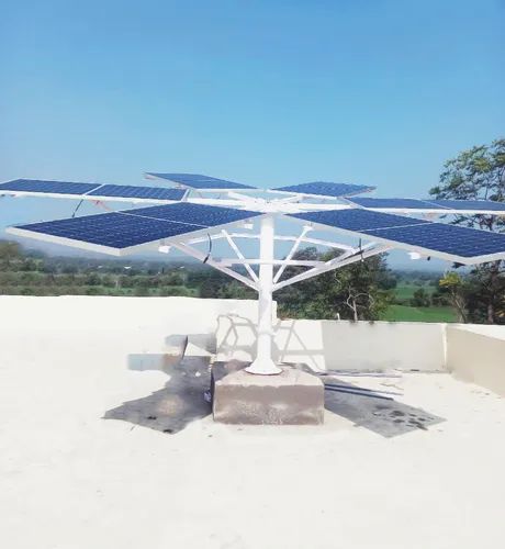 White Mounting Structure 3kW Power Solar Tree, 420 V