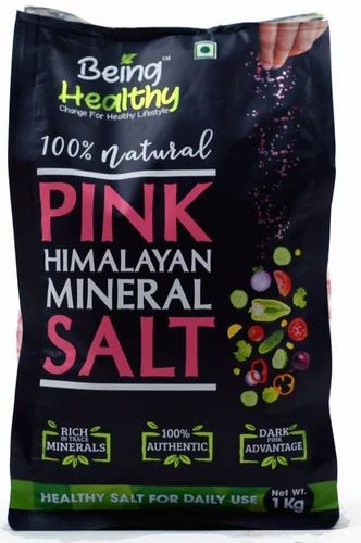 Being Healthy Pink Himalayan Salt 1Kg, Packaging Type: Pouch