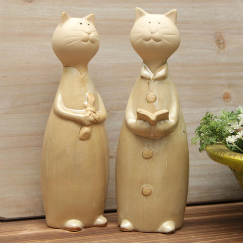 Ceramic Kittens Figurine (Set Of 2)