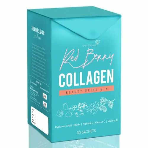 Skin Project Pancreatin,Bile Constituents Red Berry Marine Collagen Powder (Ten Day Trial Pack), 5000 mg, Prescription