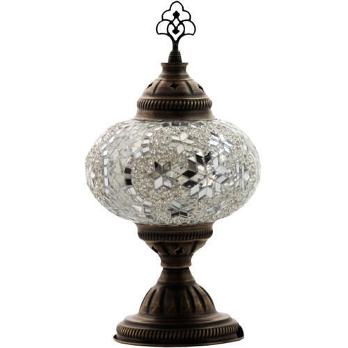 Brass Metal Table Mosaic Lamp