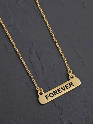 Buy 18 K Gold Plated Forever Pendant Online | Tistabene