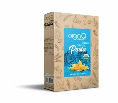 Orgaq Organicky Organic Farfalle Pasta Healthy and Delicious for Snacks - 200 Grams