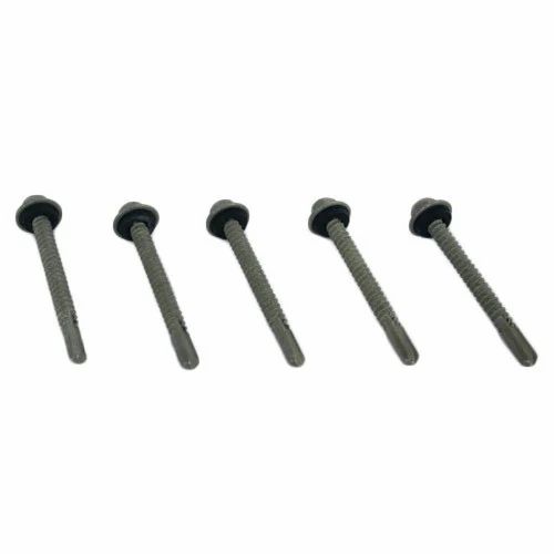 Carbon Steel Hex Flange Head Self Drilling Screw, Size: 12-14 X 55 Mm (12 Gauge, 14 Threads Per Inch, 55 Mm In Length)