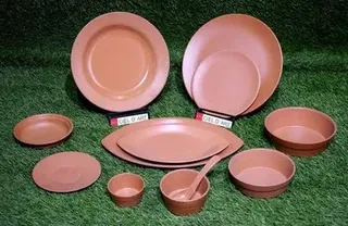 Ciel D' Art Terracotta Finish Melamine Crockery