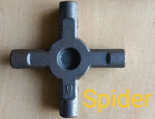 Mild Steel Polished Spider Cross Forgings, Size: 5inch