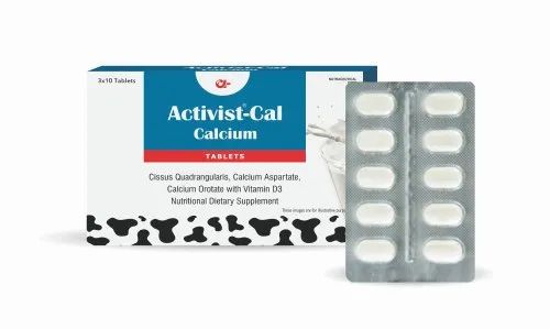 Activist Cal Tablet - Calcium Aspartate, Cissus Qudrangularis With Vit D3 Tablets