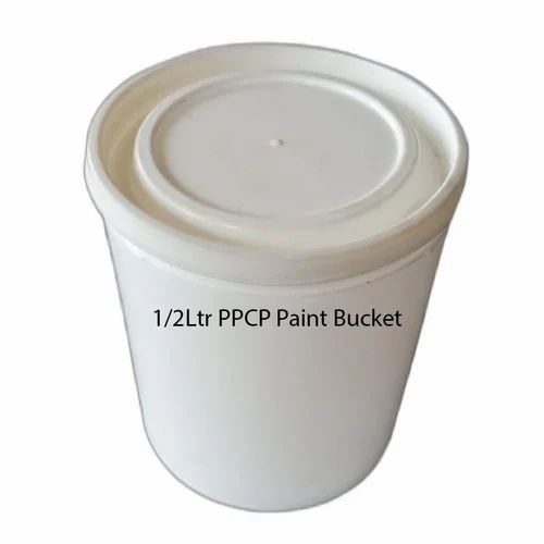Plain White 1/2 Ltr PPCP Paint Bucket