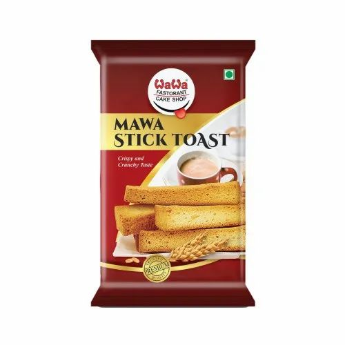 WAWA Mawa Stick Rusk Toast(350gm), Packaging Type: Packet