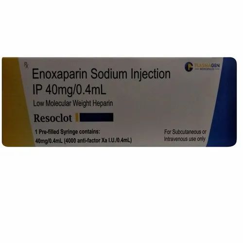 Resoclot Enoxaparin Sodium Injection IP, 40 mg, Prescription