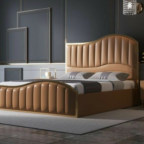 Brown Leather Designer Bed