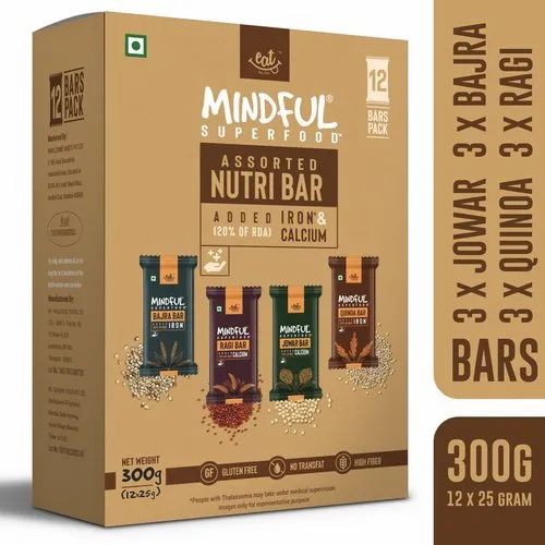 EAT Anytime Mindful Millet Energy Bars - Variety Box, 25 g x 12 Bars, Rajcalssic Food Pvt Ltd