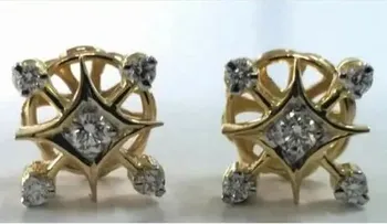 5 gram Real Diamonds Diamond Earrings, 0.65