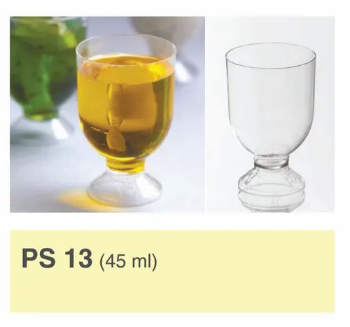 Transparent Plastic Shot Glass Goblet, Capacity: 45 Ml