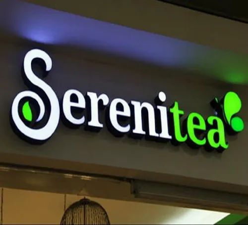 Led Rectangle Shop Front Signages illuminated with raised letters, For Advertisement