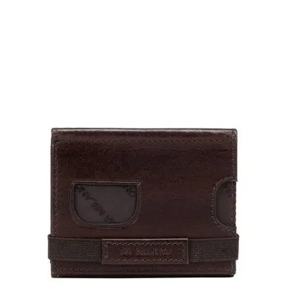 Brown Plain Card Case | Da Milano Italia