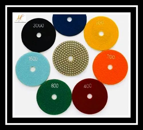 Abrasive Unbrush & colour Round Shape Hook And Loop Tape ( Diamond Polishing -Velcro )