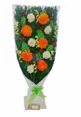 Perfect Moments Orange Dried Flower Bouquets