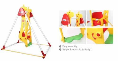 Red,Yellow And Green Frp,Pe And Steel Kids Garden Swing, Seating Capacity: 1