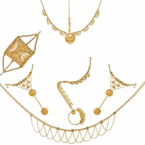 Gold Plated Golden BC 105 Bridal Combo Imitation Jewelry Set