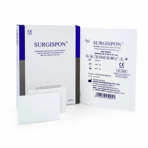 Absorbable Collagen Membrane, For Surgical Bleeding, Packaging Size: 80X50X01