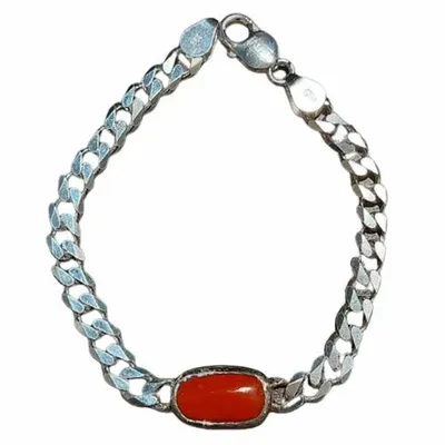 Moonga Stone Silver Bracelets