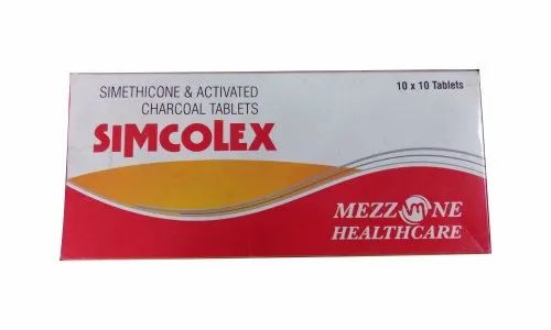 Simcolex Simethicone & Activated Charcoal Tablet, Manufacturer: Intas Pharmaceuticals Ltd, Prescription