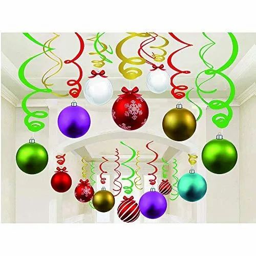 Round Glass Christmas Hangings Ornaments, Packaging Type: Box