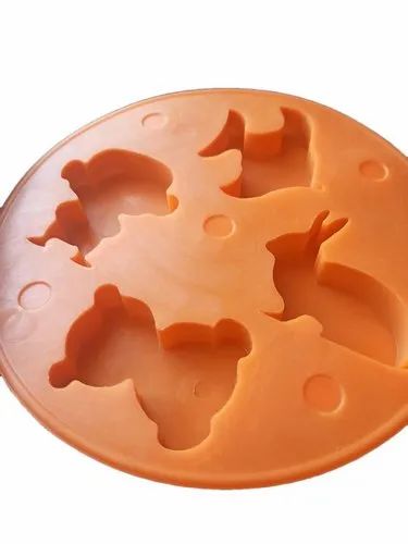 Orange Silicon Idli Mold