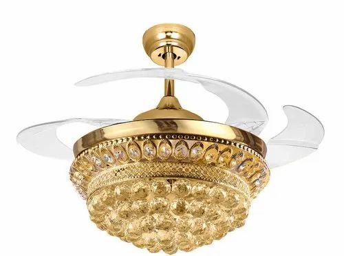 Gold Oltao Auric Chandelier Fan, Sweep Size: 42 Inch, Power: 36W