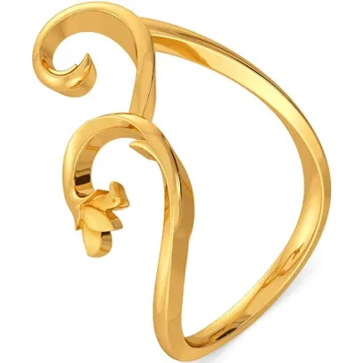 Gold Rings,4.18gm,22 KT-Spiral Climbs Gold Rings-Yellow Gold Jewellery for women|Melorra