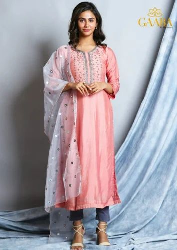 Cotton GAABA Kurta With Dupatta 1484OP