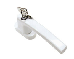 Stainless Steel White Sliding Door Handle With Key, For Office