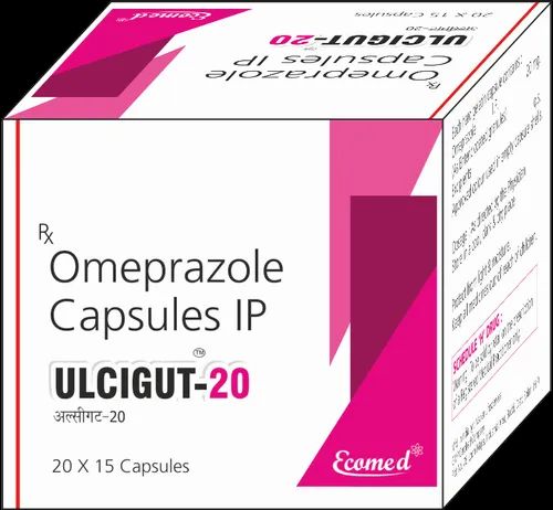 Ecomed Ulcigut-20 Omeprazole Capsules, 20x15, Prescription