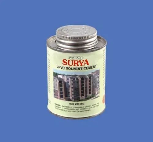 Plastic Yellow Surya 250ml UPVC Solvent Cement, Grade Standard: Chemical Grade