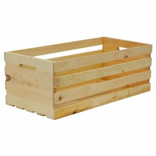 Rectangular Open Crates Industrial Wooden Crate, For Packaging