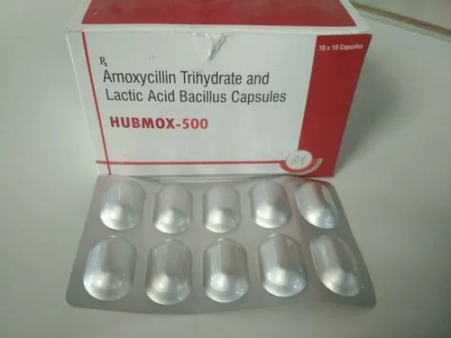 Hubmox-500, Prescription, Packaging Size: 10x10 Capsules