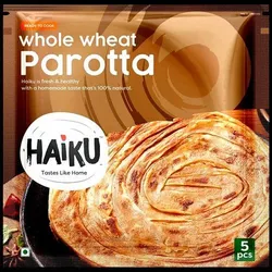 Haiku Whole Wheat Parotta, Packaging Type: Pouch